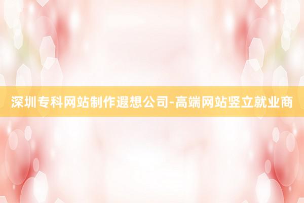 深圳专科网站制作遐想公司-高端网站竖立就业商