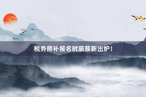 税务师补报名时辰簇新出炉！